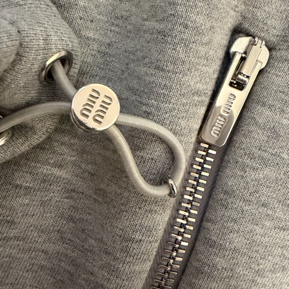 Miu Miu Cotton fleece zipper sweatshirt xs - Picture 4 of 11